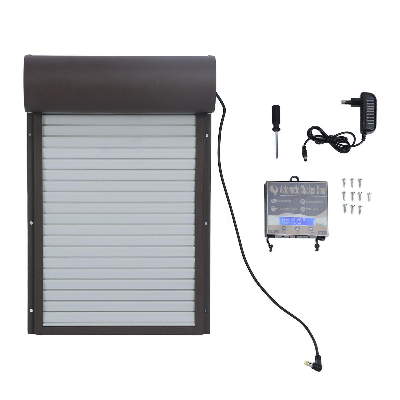 

Chicken Coop Door Battery Operated Automatic Chicken Coop Door Auto Chicken Coop Door Opener with Timer for Duck Goose Brown