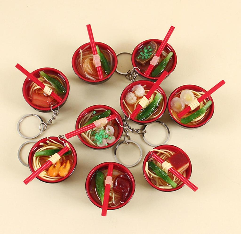 Mini Hot Pot Mala Tang Noodle Bowl Keychain Ornament