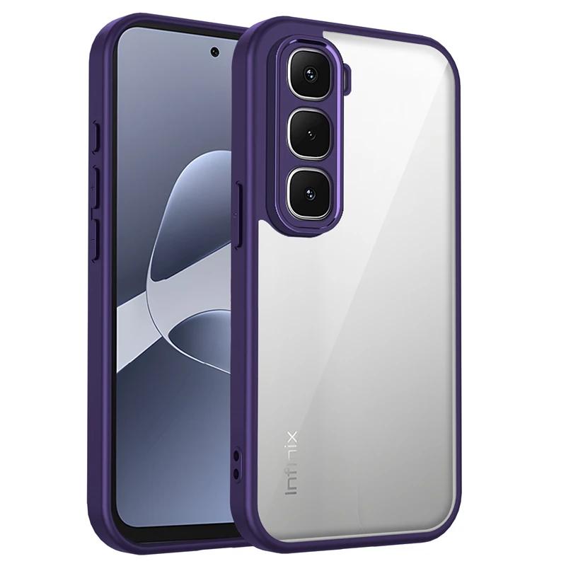 

PC+TPU Soft Edge Transparent Case For Infinix Hot 60 Pro Plus Hot 60i 50i 40i 30i Anti-Drop Buffer Bumper Full-pack Cover Hot 60 ProPlus 4G