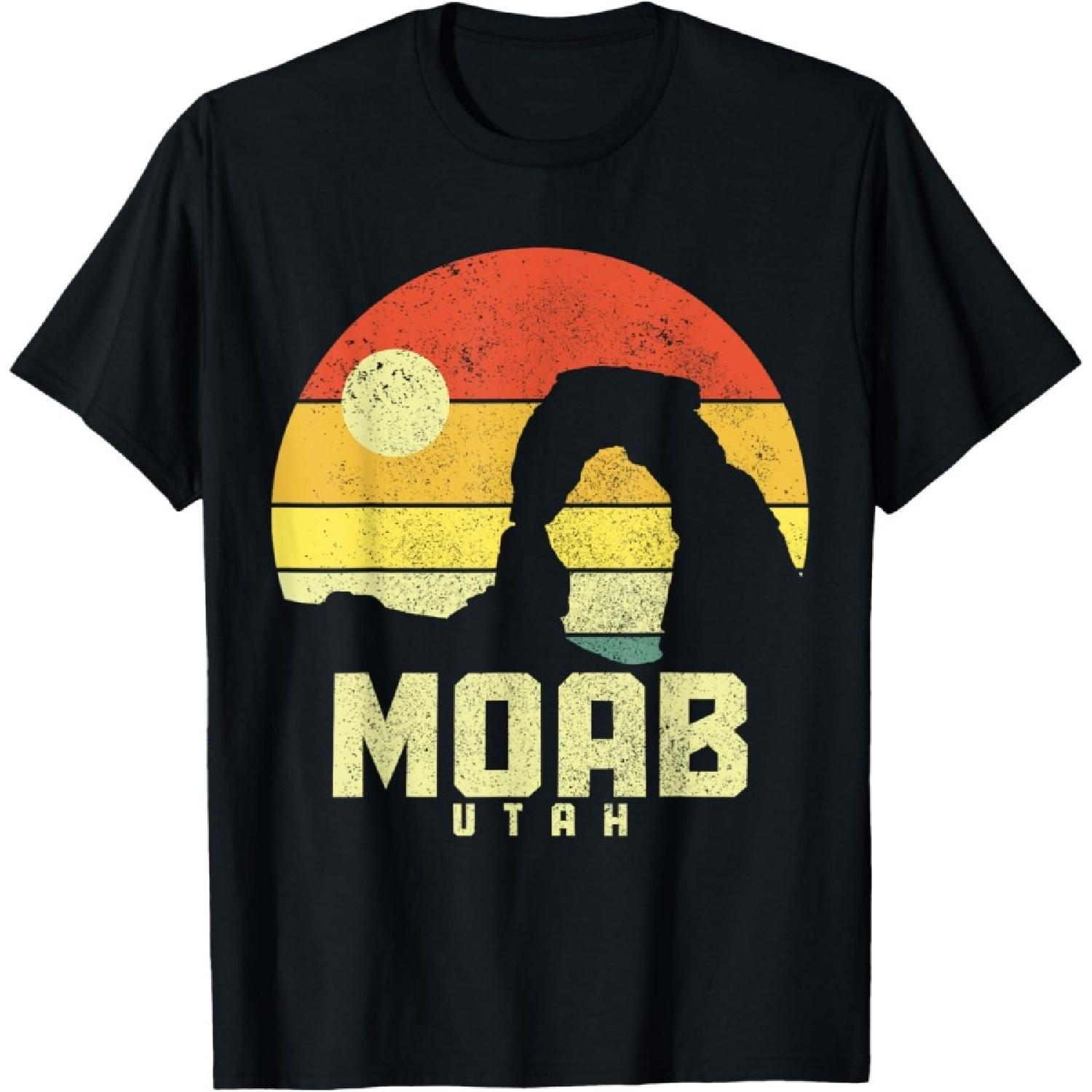 Moab Utah Arches Vintage Retro National Park Souvenir T-Shirt S