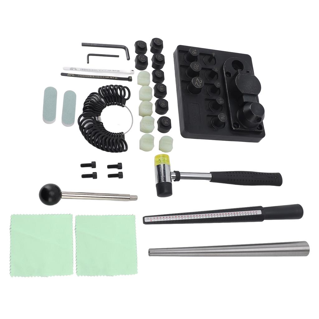 Ring Bender with Nylon Dies Ring Size Measurement Mandrel Ring Bending Tool for Jewelry Making