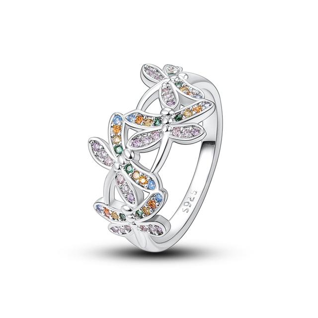 Inel de nunta Argint 925 Inele de femeie Inele de logodna Inimii Inimii Printesa Infinita Flori Populare