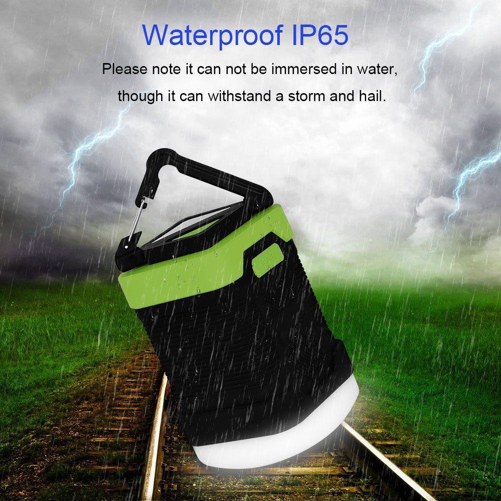 Lanterna de Camping Impermeável para Iluminação Externa e Power Bank de 10000 mAh Verde