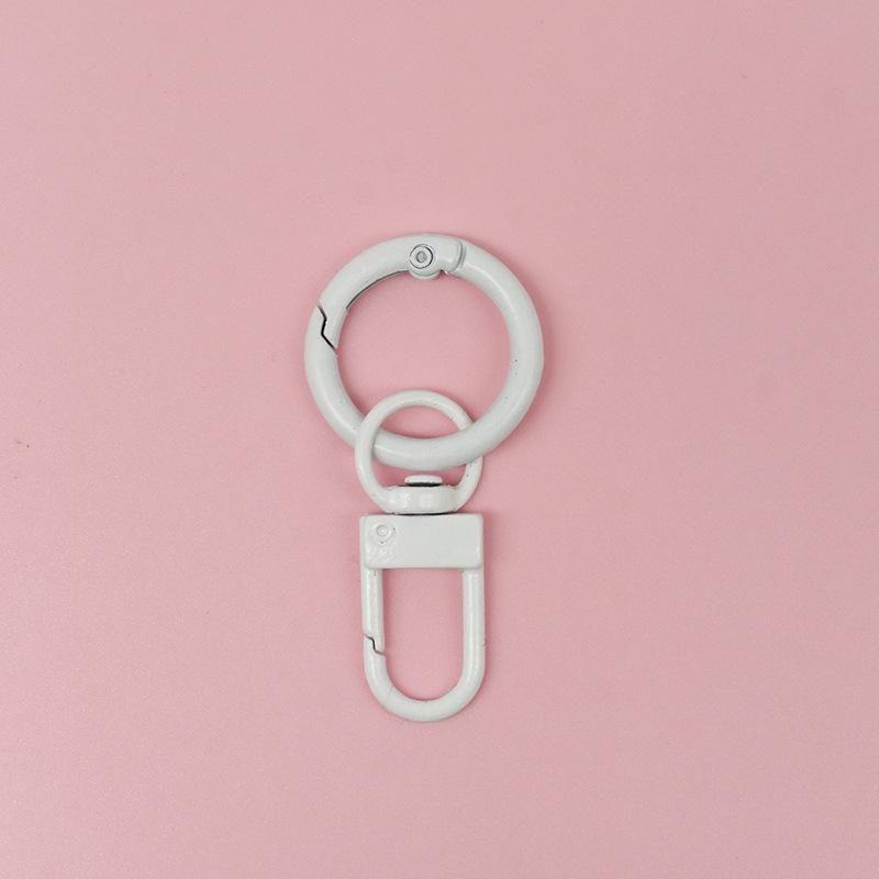 Colorful U-Shaped Metal Spring Buckle Keychain Accessory