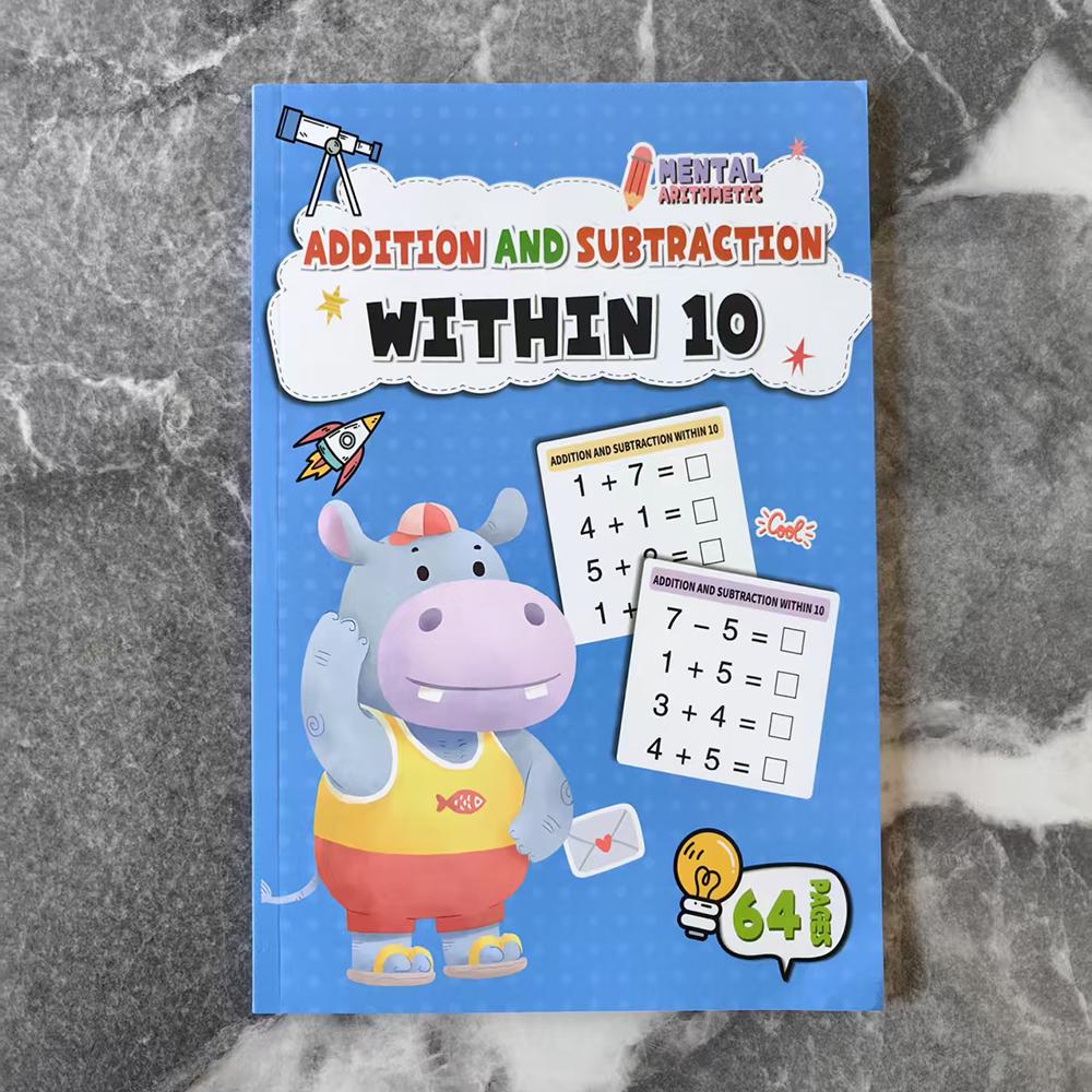 Children's Math Exercise Book Improvement Implement Addition and Subtraction Within 100 Ideal Education Workbook Back-To-