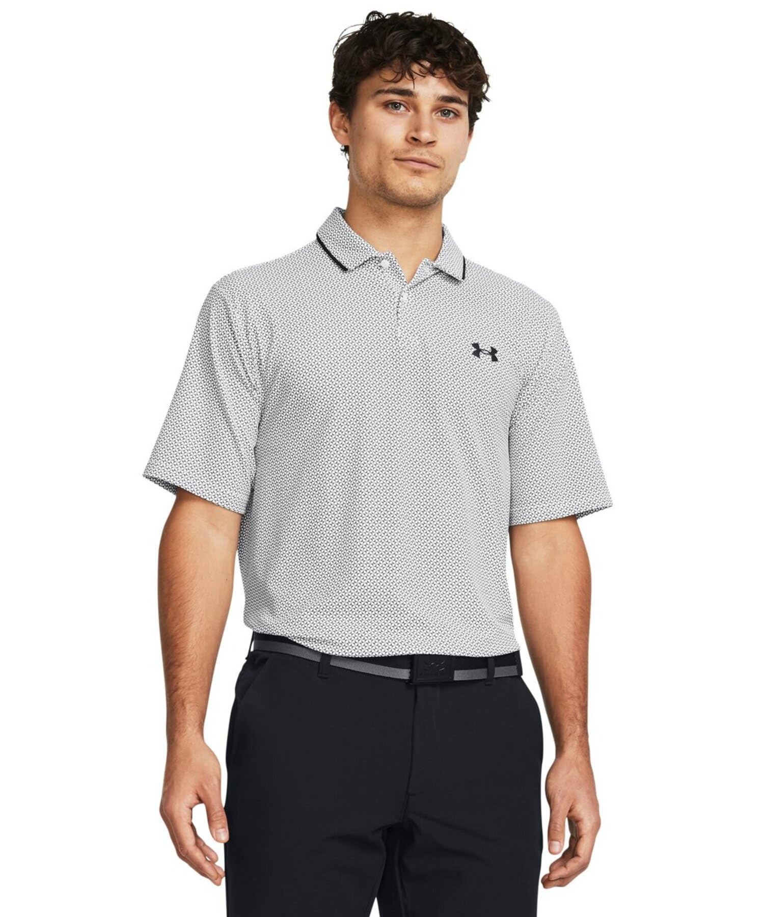 

UA Verge Polo XXL [Under Armour] Iso-Chill Белый/Серый ореол/Черный