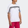 Adidas Originals Trefoil 3-Stripe Embroidered Logo Short Sleeve T-Shirt Men Tops White FM1529