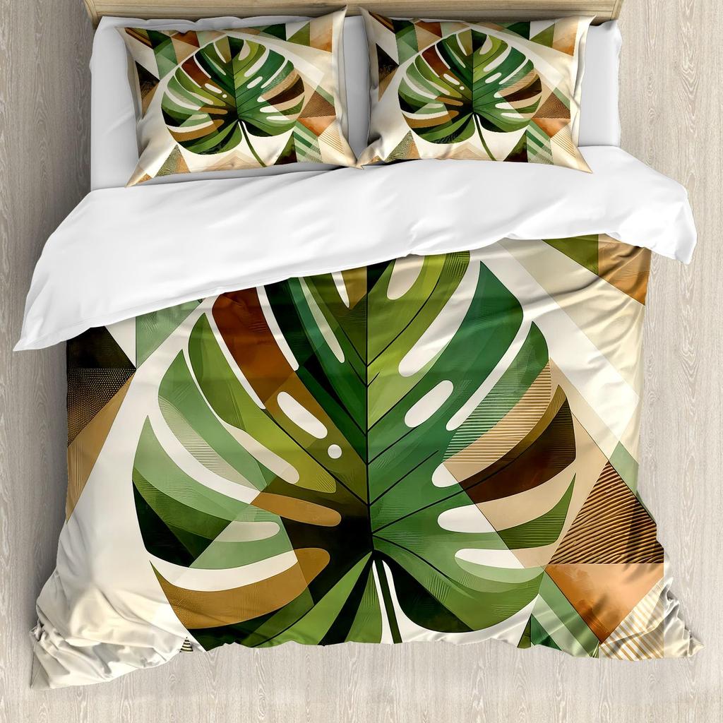 Medieval Boho Century Modern Duvet Cover Set Abstract Geometric Rainbow Sun Circles Comforter Cover Microfiber Soft Bedding Sets