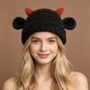 Keeping Warm Horn Ear Knitted Hat Cute Ear Women's Hat Cute Pullover Hat  Autumn
