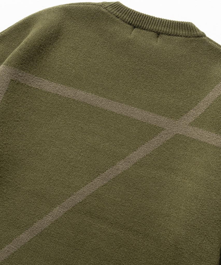 MASSNOUN Cross Incision Line Knit Mftnt001-Ov