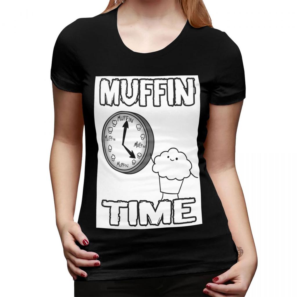 It Is Muffin Time With Text TShirt for Women Crew Neck Streetwear T Shirts Womens Short Sleeve Summer Clothes Tops