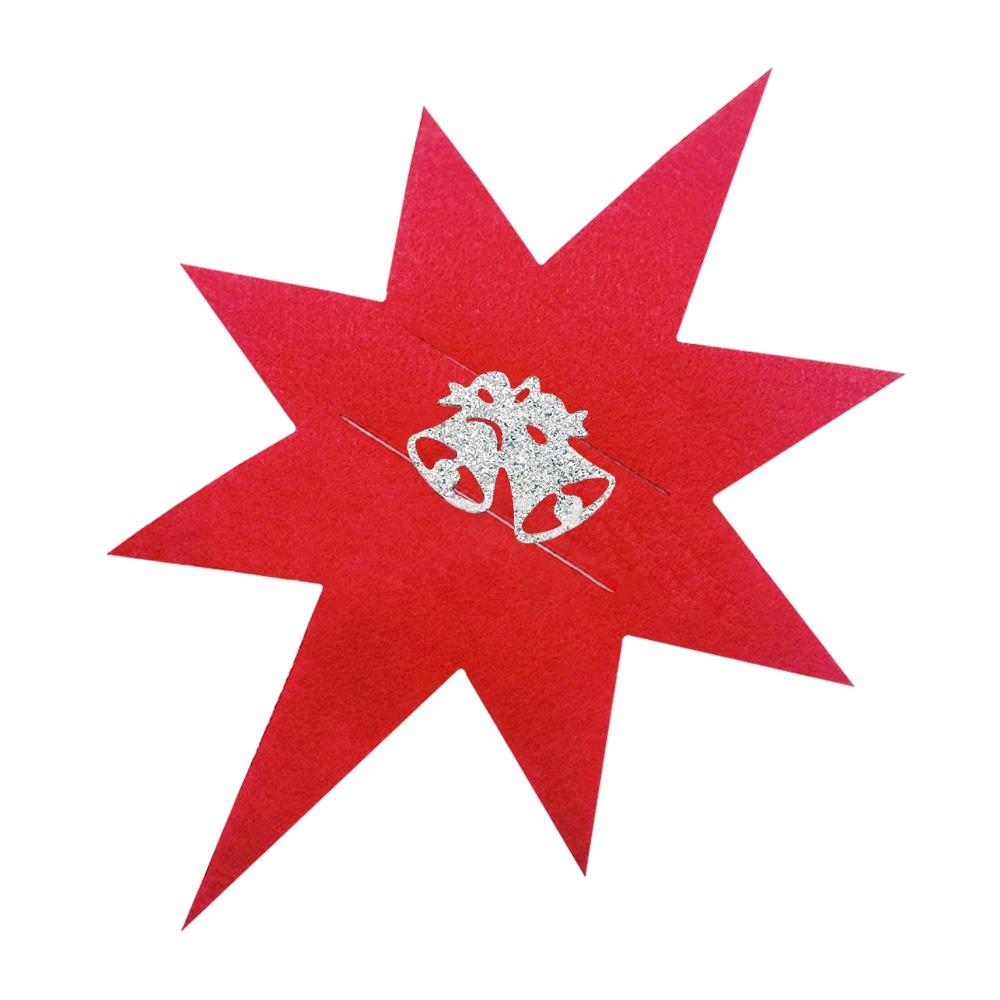 Glitter Felt Christmas Cutlery Holder Bag Washable Christmas Decoration Fork Pocket Non-Slip Table Ornaments Place Mats