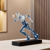 Male Runner Sculpture Abstract Resin Running Figurine Modern Home Decoration for Living Room TV Stand Desk Shelf Decor Motivational Gift for Runners