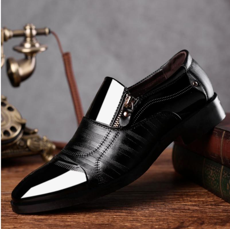 Advanced Classic Business Men's Dress Shoes Fashion Elegant Formal Wedding Shoes Men Slip on Office Oxford Shoes for Men Black