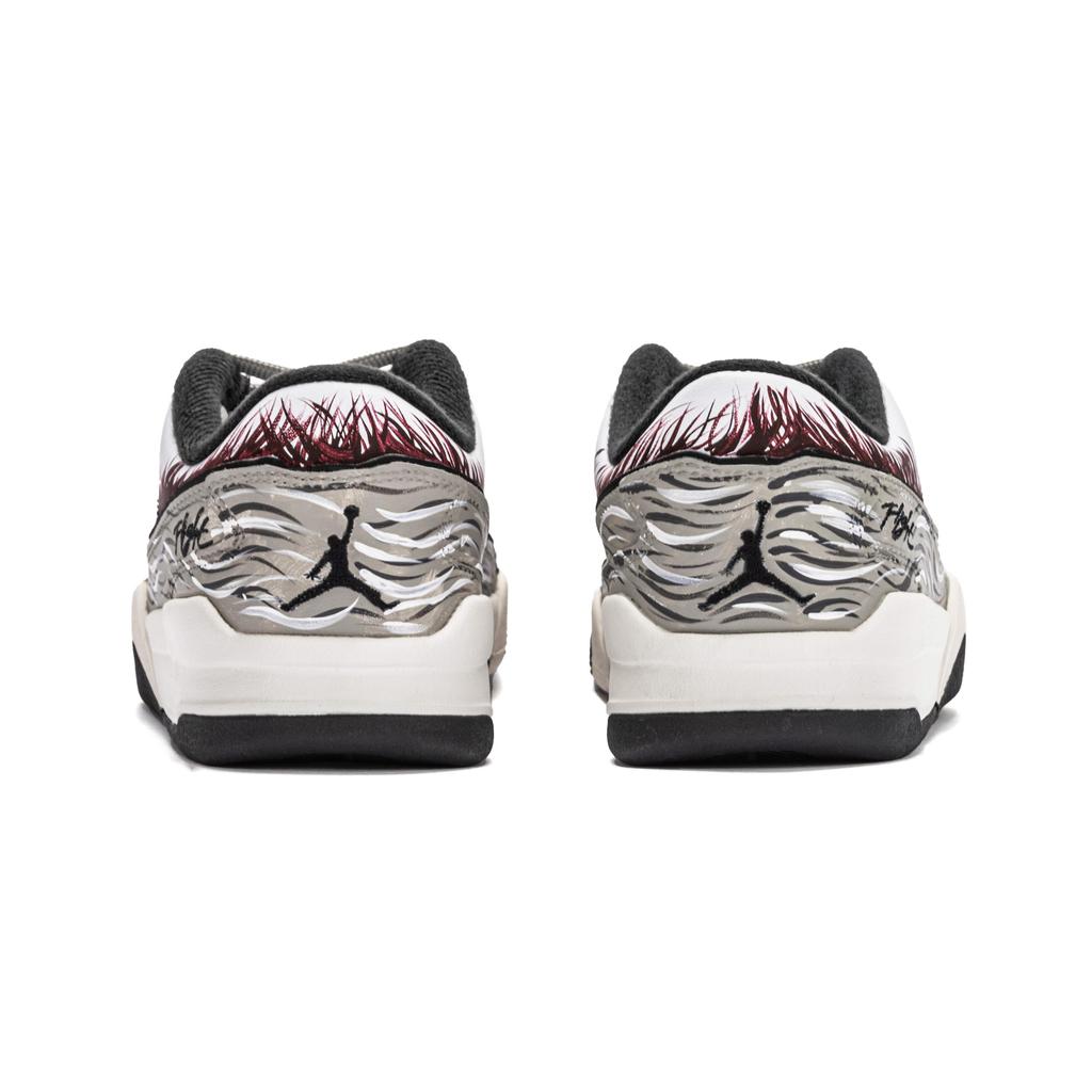 Jordan FLIGHT COURT Abrasion Resistant Breathable Abrasion Resistant Breathable Low Top Vintage Basketball Shoes Unisex HF3255-100(Team1704-)