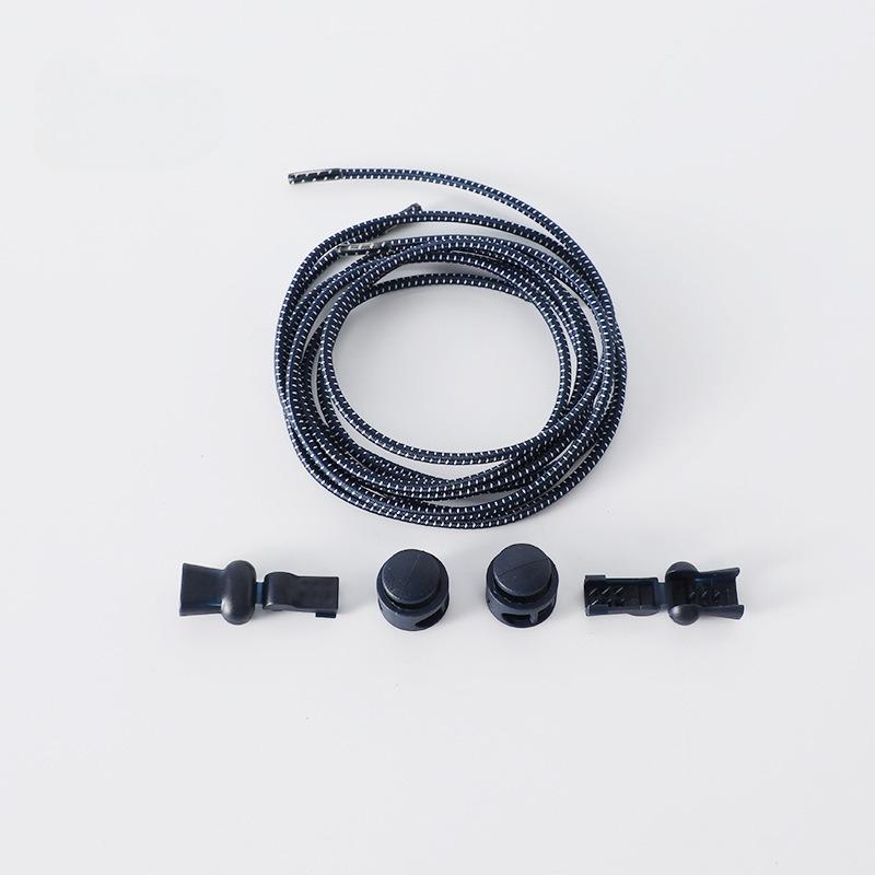 1 jeu Lacets élastiques Élastiques Antidérapants Sans nœuds Lacets paresseux Élastiques à verrouillage Verrouillage rond Lacets de marche rapide Accessoires de chaussures