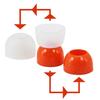 New Symbio W Medical-Grade Hybrid Eartips 6-Piece Set (3 Sets) Silicone x Urethane Memory Foam Flexible Nozzle Fit Sound Isolation