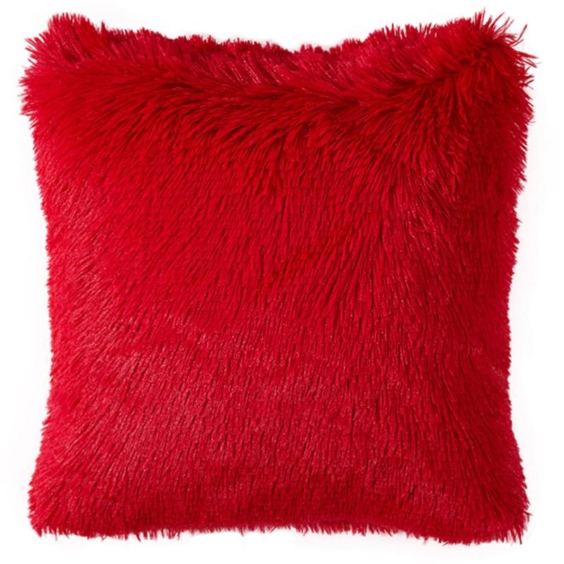 Plush Pillowcase Without Insert Breathable Fabric Cushion Cover Multiple Color Option for Living Room Bedroom Decors