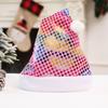 Printed Beads Christmas Hat Merry Christmas Decoration Plush Beanie Gift Santa Claus Hat  Party