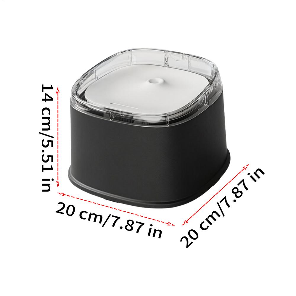 Cat Fountains 2.2L Quiet Easy Automatic Feeder With Pad Dog Water Feeder For Home House Indoor Outdoor Yard Garden Living Room чёрный