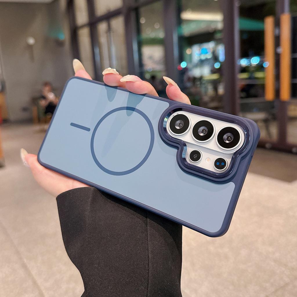 Applicable To Samsung S11Ultra Skin Feeling Contrasting Color Magnetic Mobile Phone Case S11 All-inclusive PC Anti-drop Case S11
