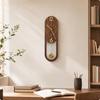 Stille Analoge Holz-Wanduhr | Strukturiertes Acrylglas, Pendeluhr, für den Empfang