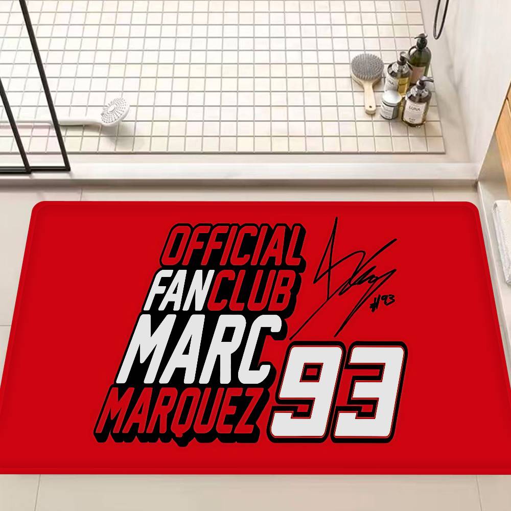 M-Marquezs 93 Logo Room Mats Anti-slip Absorb Water Long Strip Cushion Bedroon Mat Household Carpets