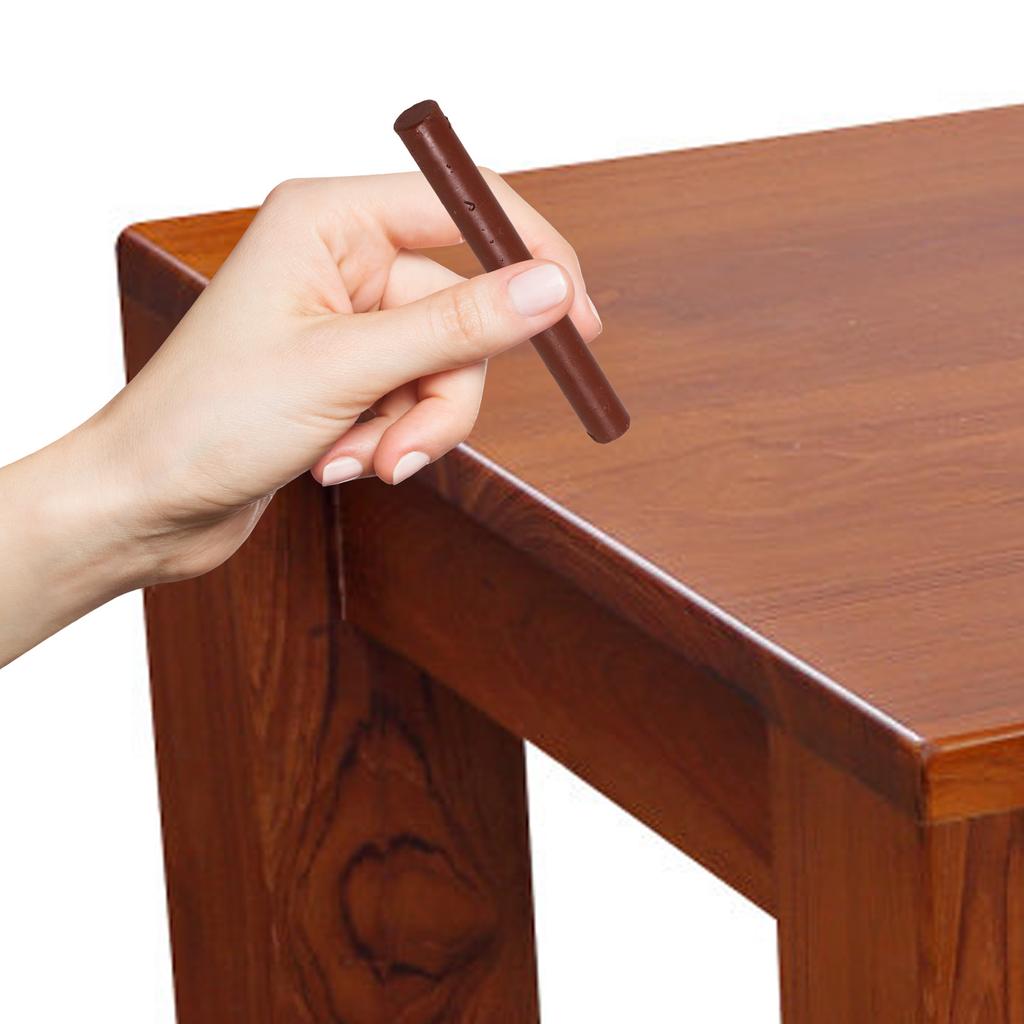 2pcs Furniture Repair Wax Crayons Dark Brown Wood Filler Sticks For Scratches On Tables Cabinets Floors Hardwood Laminate