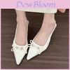 White Lotus Floating Art Sandals With Pointed Toe For Summer Fashion