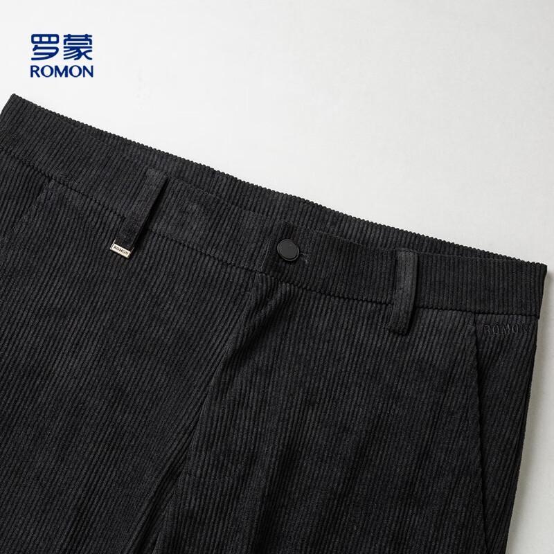 Luomeng Men's Corduroy Casual Straight-Leg Trousers