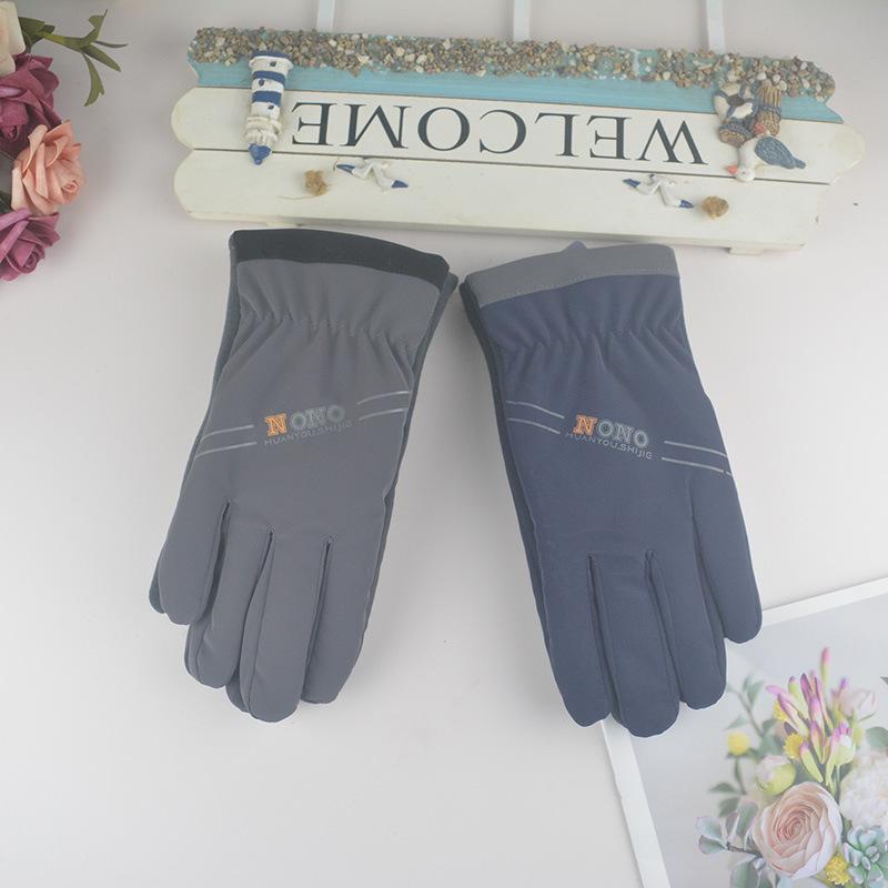 Новые мужские флисовые термоперчатки для осени и зимы One size