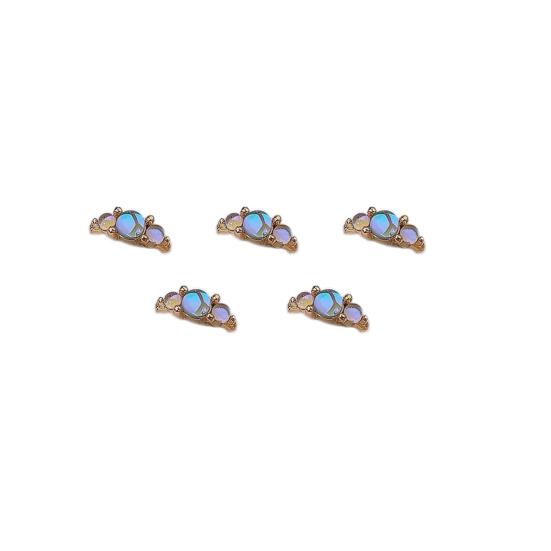 

5 шт., блестящие стразы для ногтей, потрясающий визуальный эффект, трехмерный не падающий DIY, глянцевый ослепительный орнамент для ногтей, дизайн маникюра, принадлежности для ногтей F