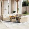 VidaXL Garden Lounge Set with Cushions 11 Pcs, Patio Sofas, Patio Furniture Set, Outdoor Furniture, Beige 3272388