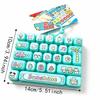 Transparent Dual-Tone Decompression Button Toy Cute Design Keyboard Keychain  Bag Accessory