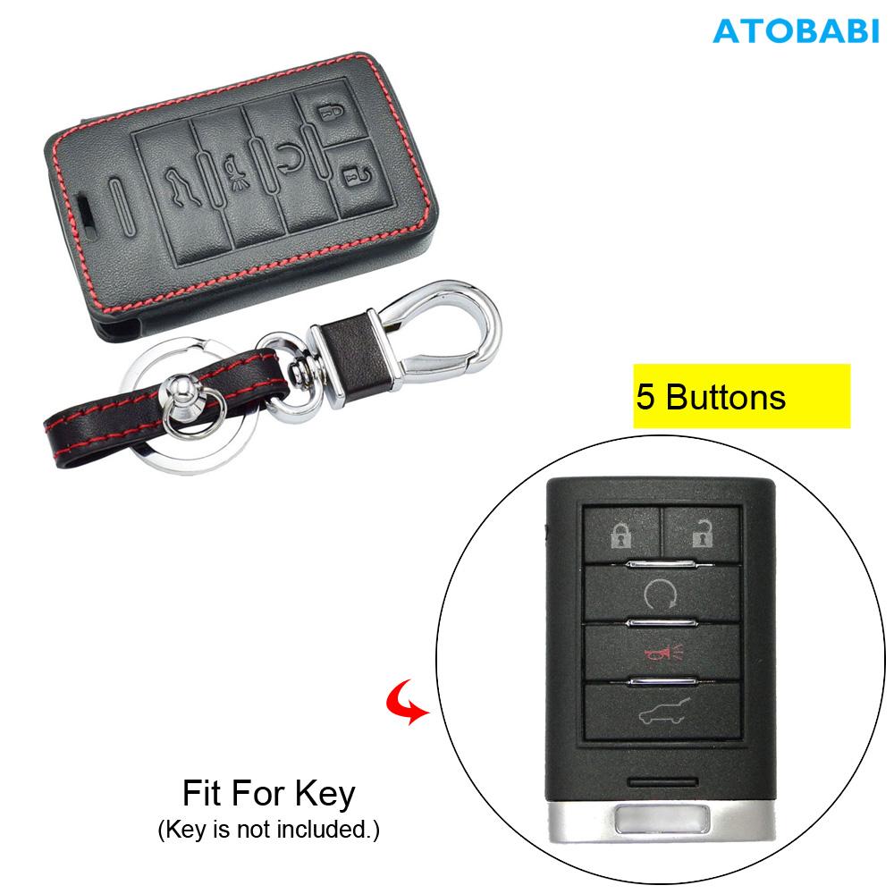 Leather Car Key Cover Remote Fobs Shell Case Auto Accessory For Cadillac Cts Coupe Wagon Dts Srx Sts Escalade Chevrolet Corvette