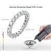 Engagement Couple Iced Selling Romantic Fashion Jewelry 3mm 0.10ct VVS1 Moissanite Eternity Band Ring Sterling Silver Men Women