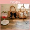Summer Raffia Tote Bag For Girls With Butterfly Bow Handheld And Crossbody Style