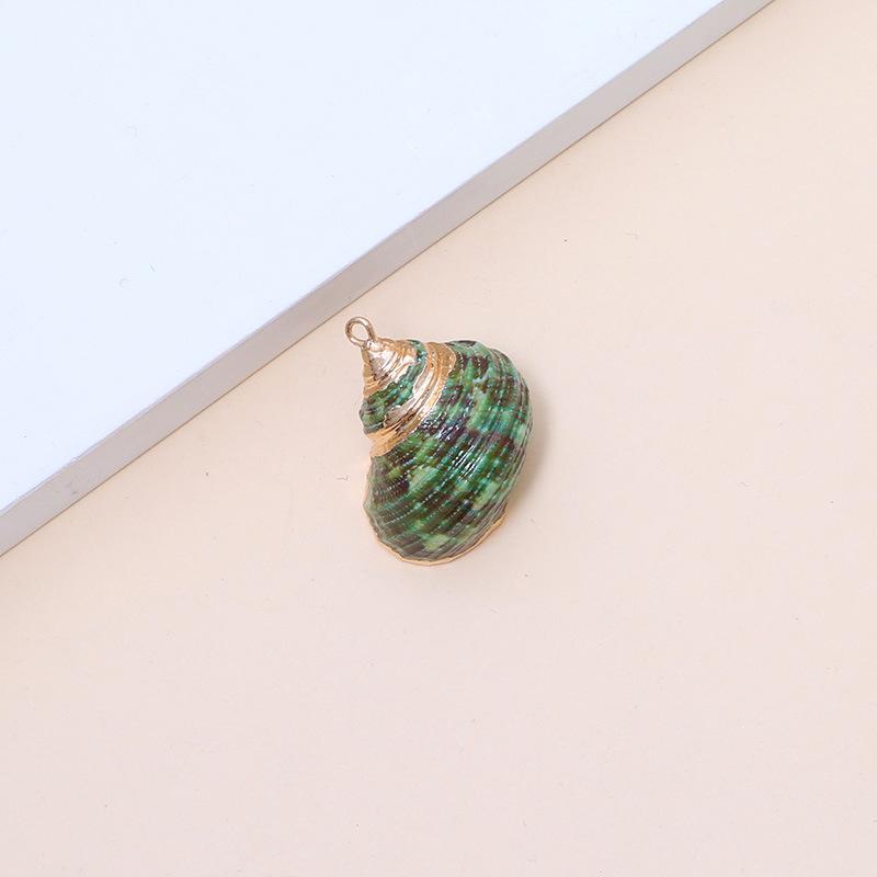 Electroplated Natural Shell Conch Scallop Pendant for DIY Necklace & Bracelet Jewelry