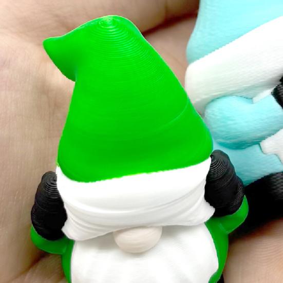 1/3Pcs 3D Printed Christmas Gnome Ornament No See Hear Speak Mini Faceless Dwarf Figurine Statue Sculpture Home Office Desktop Decoration