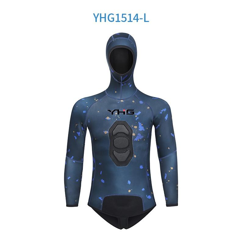 1.5mm Neoprene Wetsuit Set Freediving Spearfishing Cold Water Diving Thermal Insulation Semi-Dry Suit Men