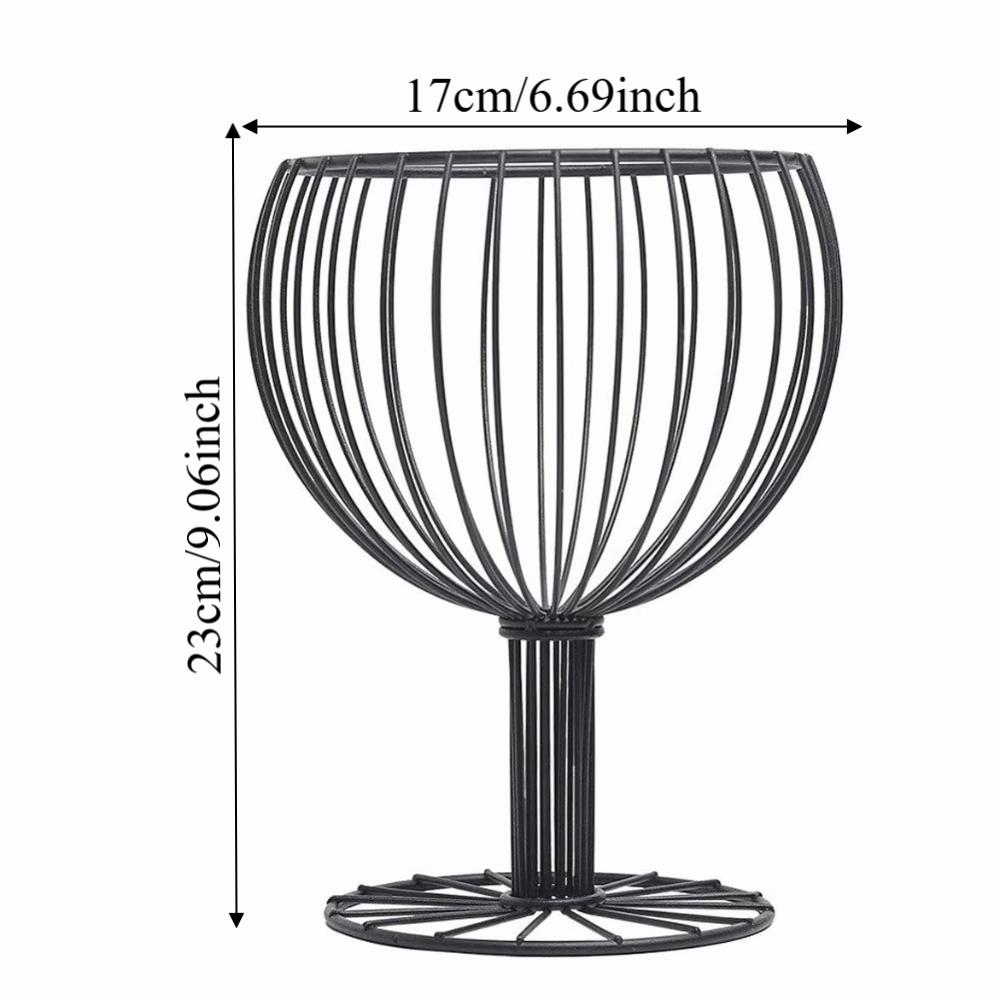 Large Capacity Goblet Shape Fruit Basket Hollow Fruit Display Stand  Home Decor