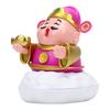 Caishen Statue Solar Powered Auto Shaking Tsai Shen Yeh Figurine Wealth Fortune Statue for Home Store   Car