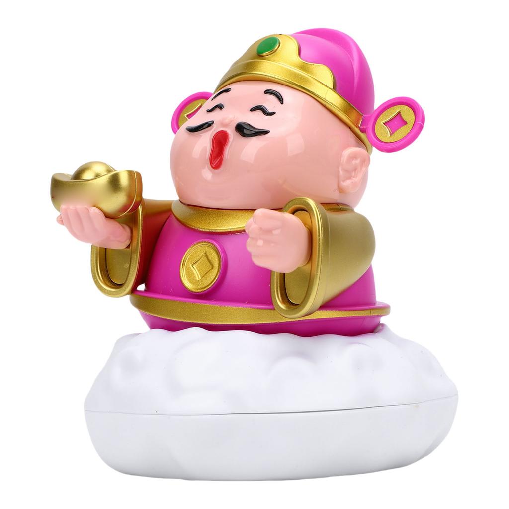 Caishen Statue Solar Powered Auto Shaking Tsai Shen Yeh Figurine Wealth Fortune Statue for Home Store   Car