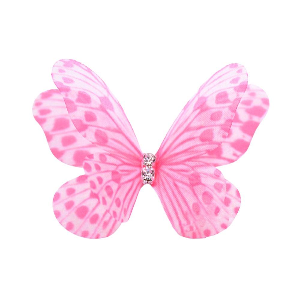 3D Organza Fabric Appliques Double-layer Handmade Chiffon Embroidered Patches Gradient Color Simulation Mesh Patch