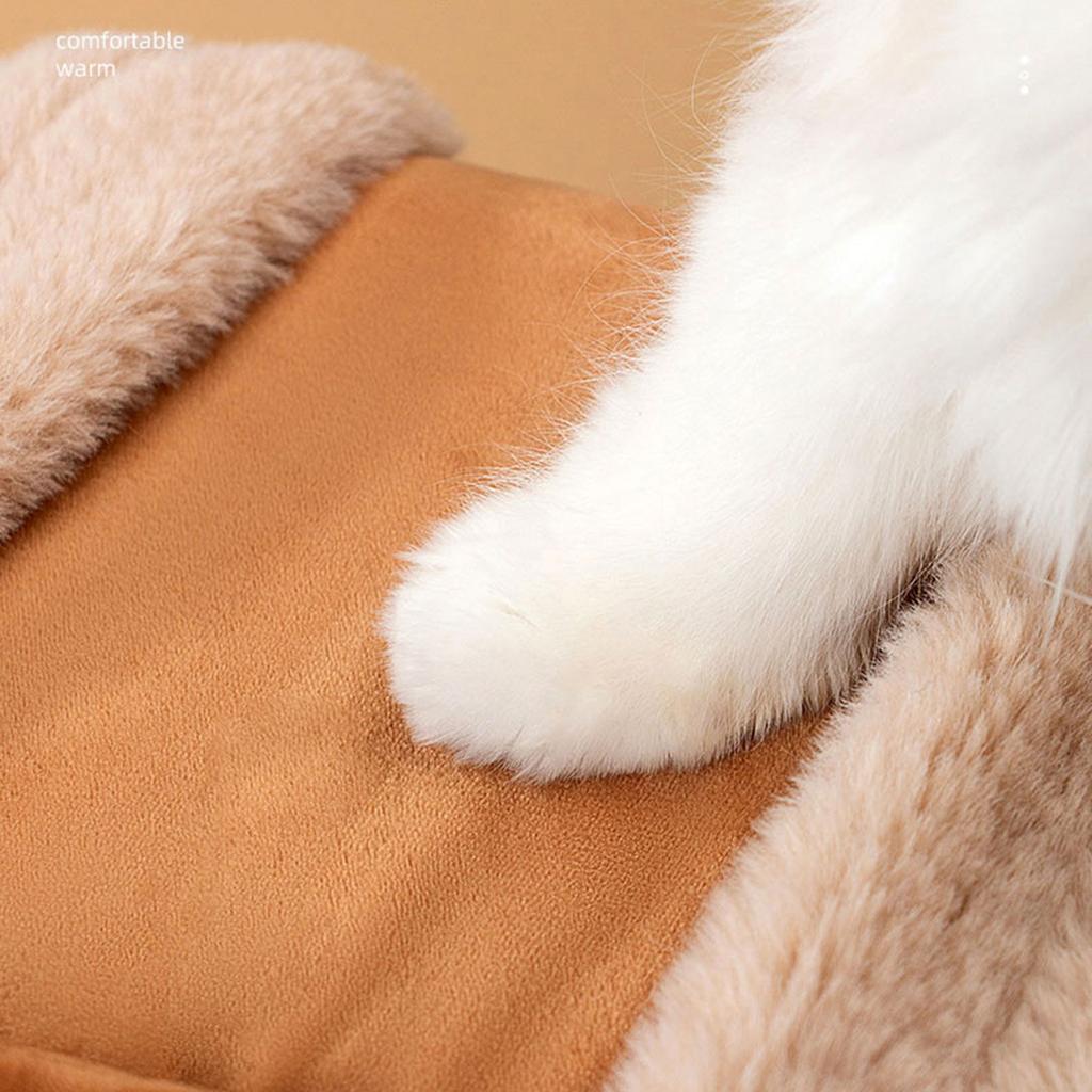 Dog Carrier Cage Winter Warm Cat Travel Bag Portable Carrier Backpack Shoulder Bag Kitten Plush Carrier with Top Opening