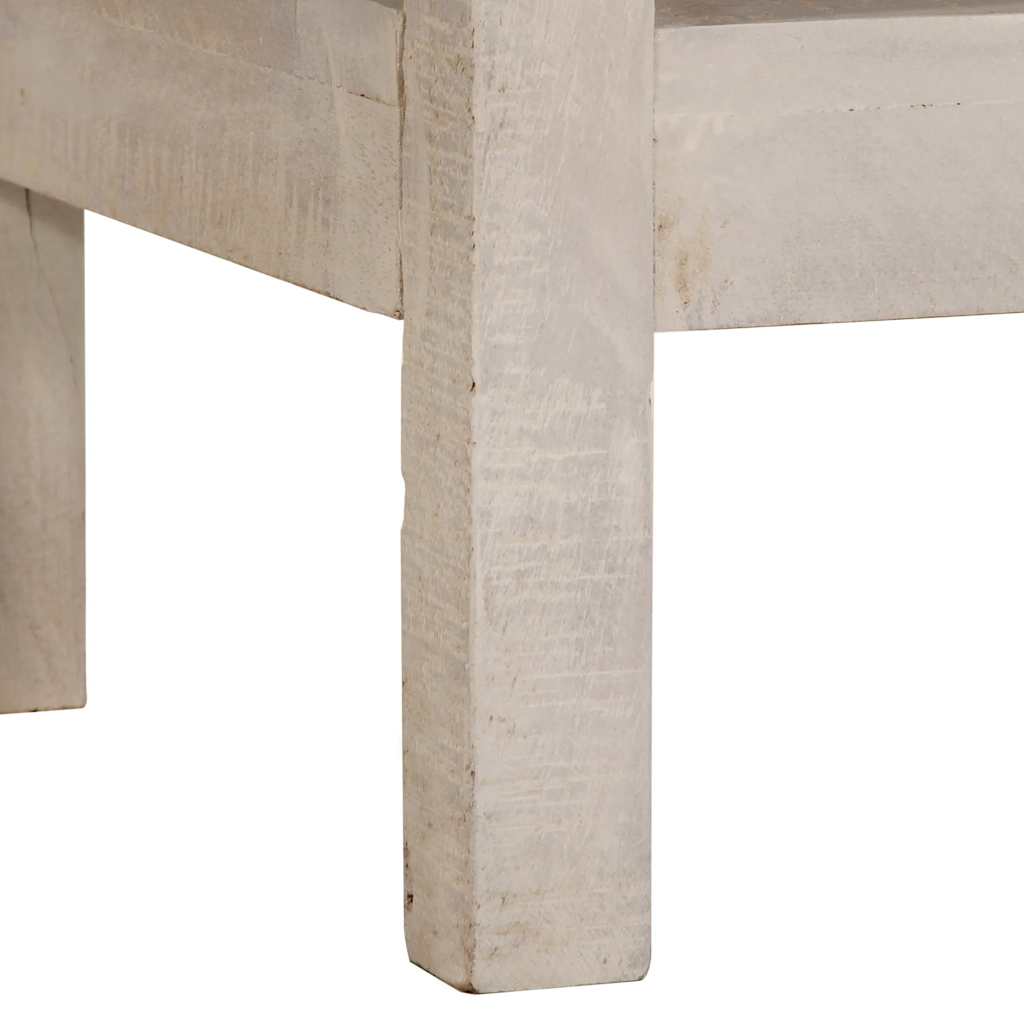 Vidaxl Stolik Konsolowy, Biały, 110X35X75 Cm, Lite Drewno Mango