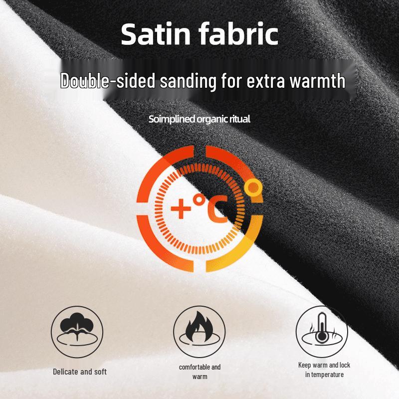 JEANSWEST LIFE Men's Fleece-Lined Thermal Half-High Collar Shirt