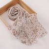 New Printed Hijabs Shawl Bubble Chiffon Hijabs Woman Design Flower Shawls Muslim Scarves Headscarf Wraps Turbans Long Scarves