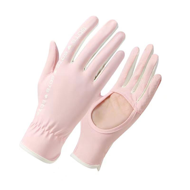 Sunscreen Gloves Girls Outdoor Summer Breathable Non-slip Ice Silk