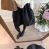 2025 Winter High-Waisted Woolen A-line Umbrella Skirt with Sequins: Slimming Mid-Length Women's Skirt
